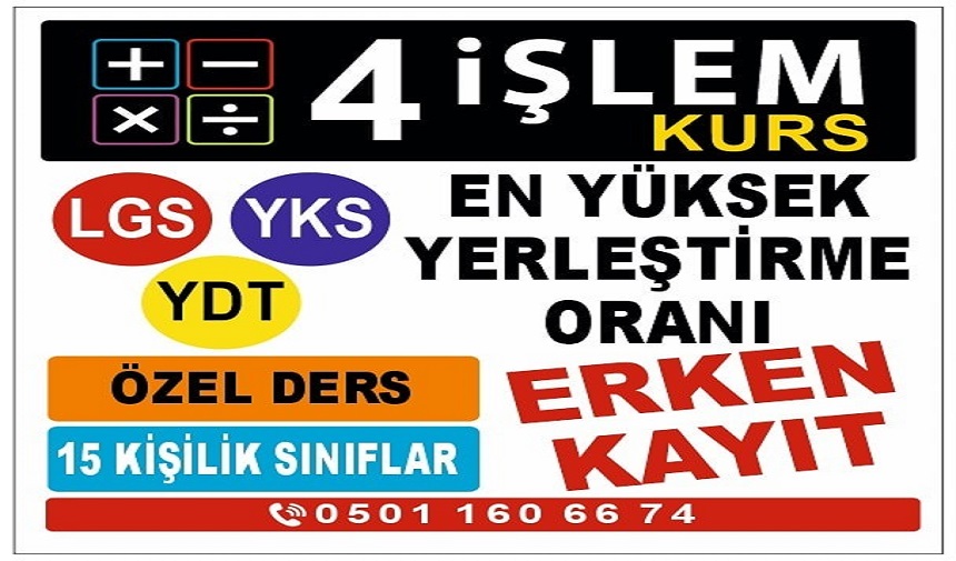 LGS'de en yüksek yerleştirme oranı; 4 İşlem Kurs