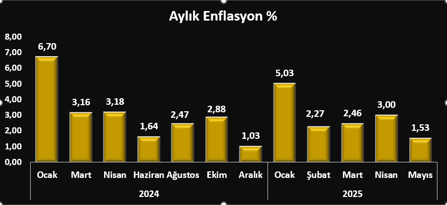 Enflasyon Mayıs Aylık Zaman Serisi