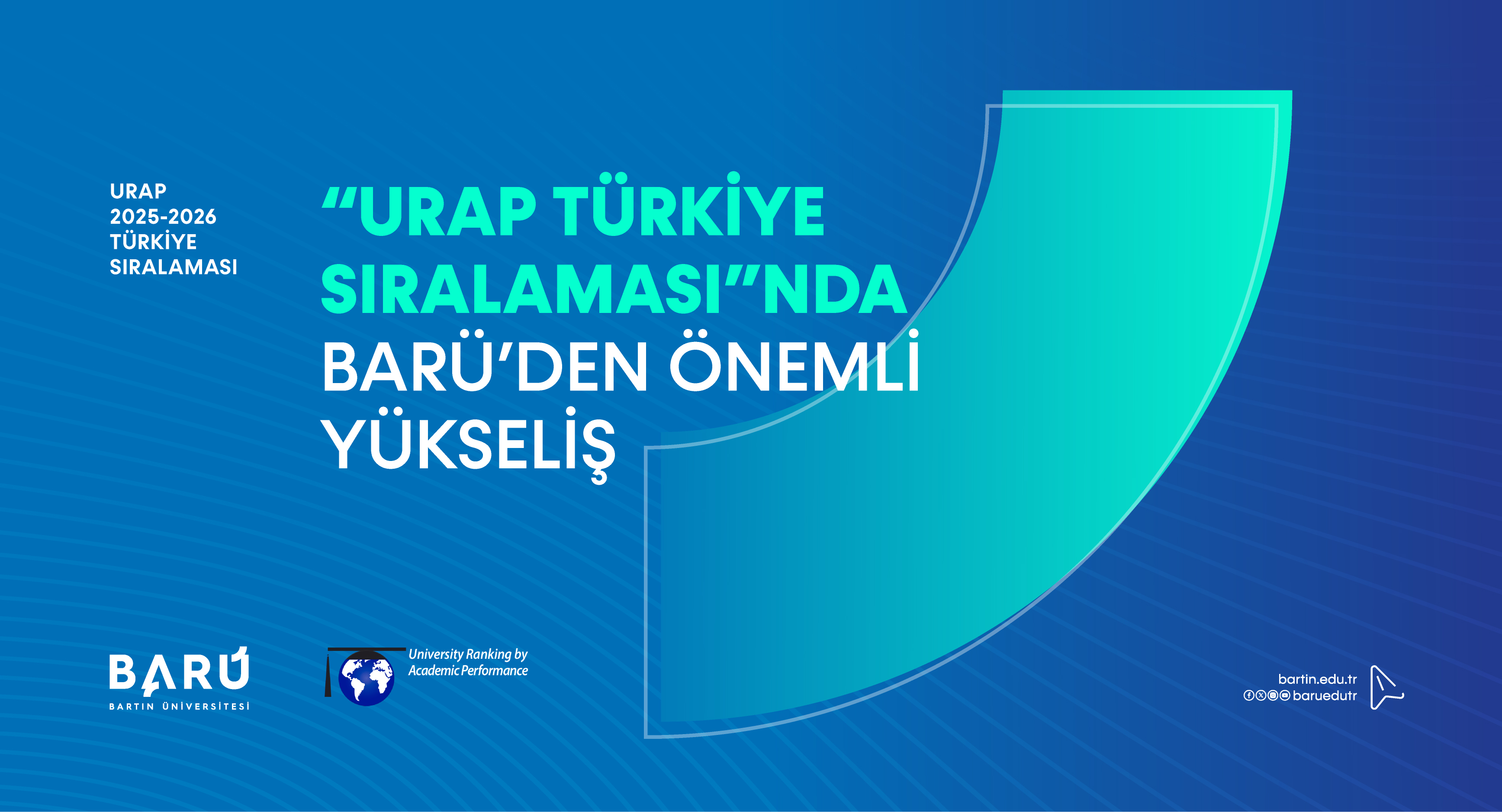 Bartın Üniversitesi (BARÜ) University Ranking by Academic Performance (URAP) Araştırma Laboratuvarı tarafından açıklanan “2025-2026 URAP Türkiye Sıralaması”nda önemli bir yükseliş kaydetti.