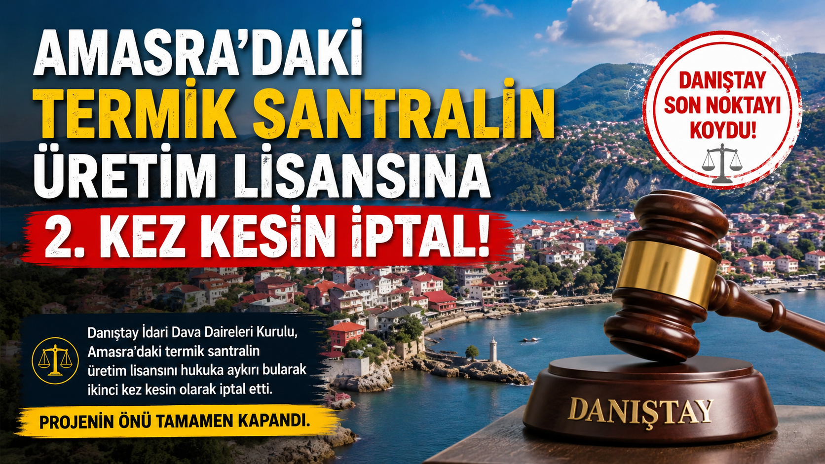 Amasra Termik Santraline Danıştay'dan Bir Darbe Daha