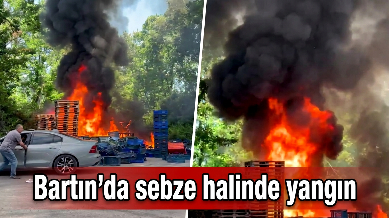 Sebze ve Meyve Hali'nde Korkutan Yangın