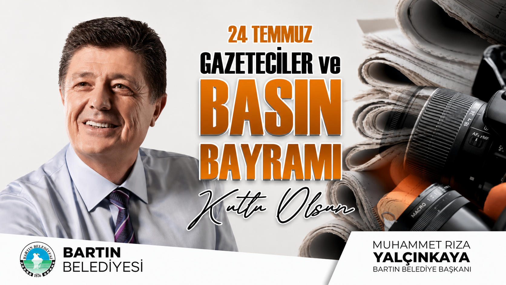 Başkan Yalçınkaya'dan 24 Temmuz Basın Bayramı Mesajı