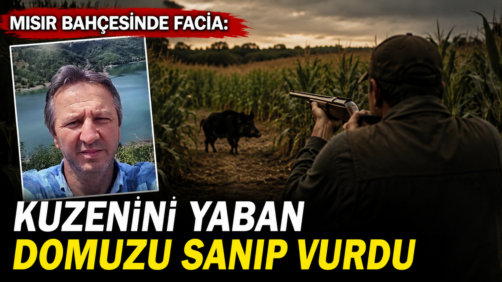 Mısır bahçesinde facia: Kuzenini yaban domuzu sanıp vurdu