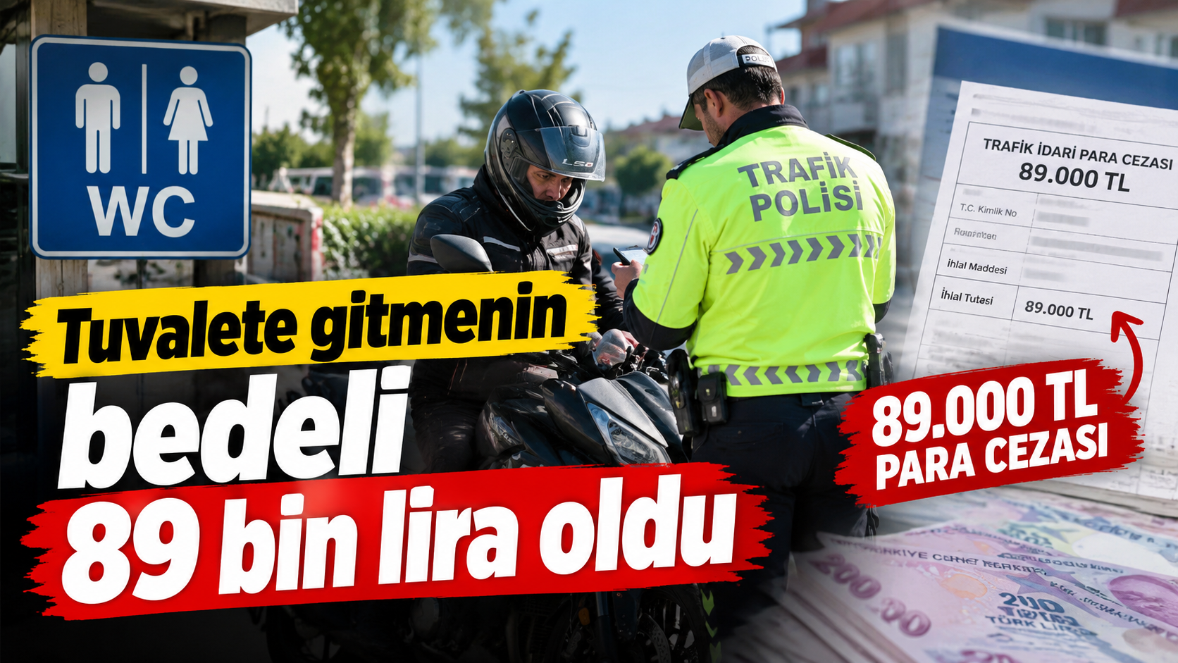 Tuvalete gitmenin bedeli 89 bin lira oldu