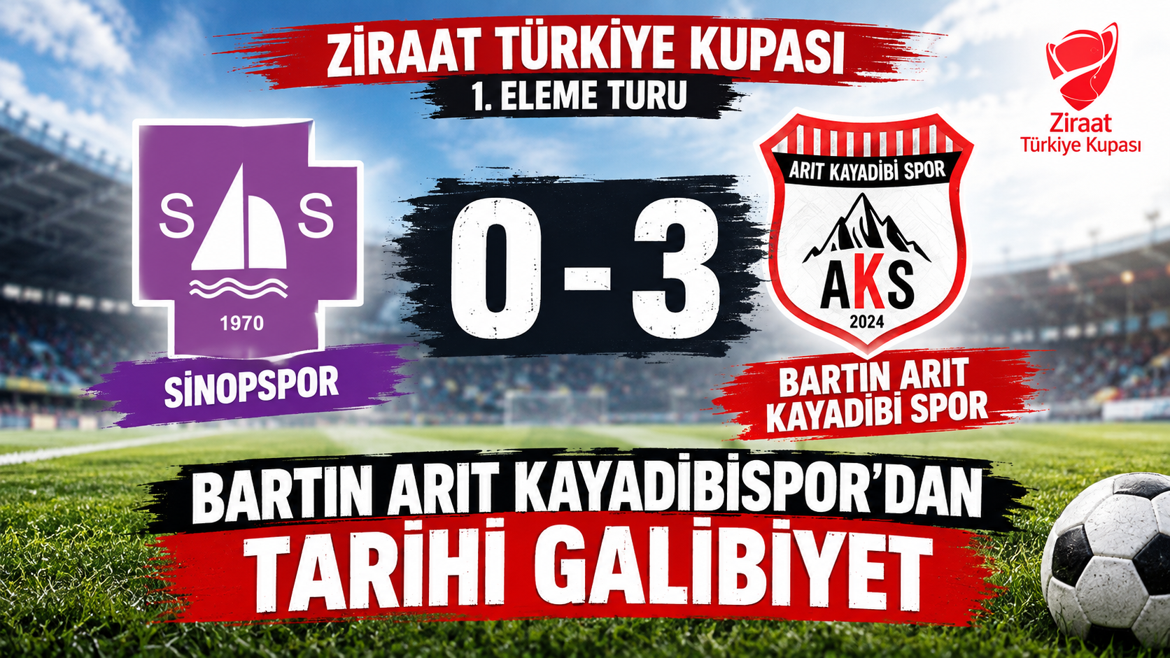 Bartın Arıt Kayadibispor’dan Tarihi Galibiyet: 0-3