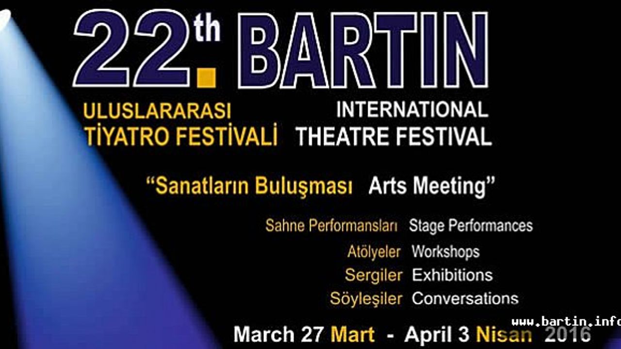 22. Bartın Tiyatro Festivali Başlıyor