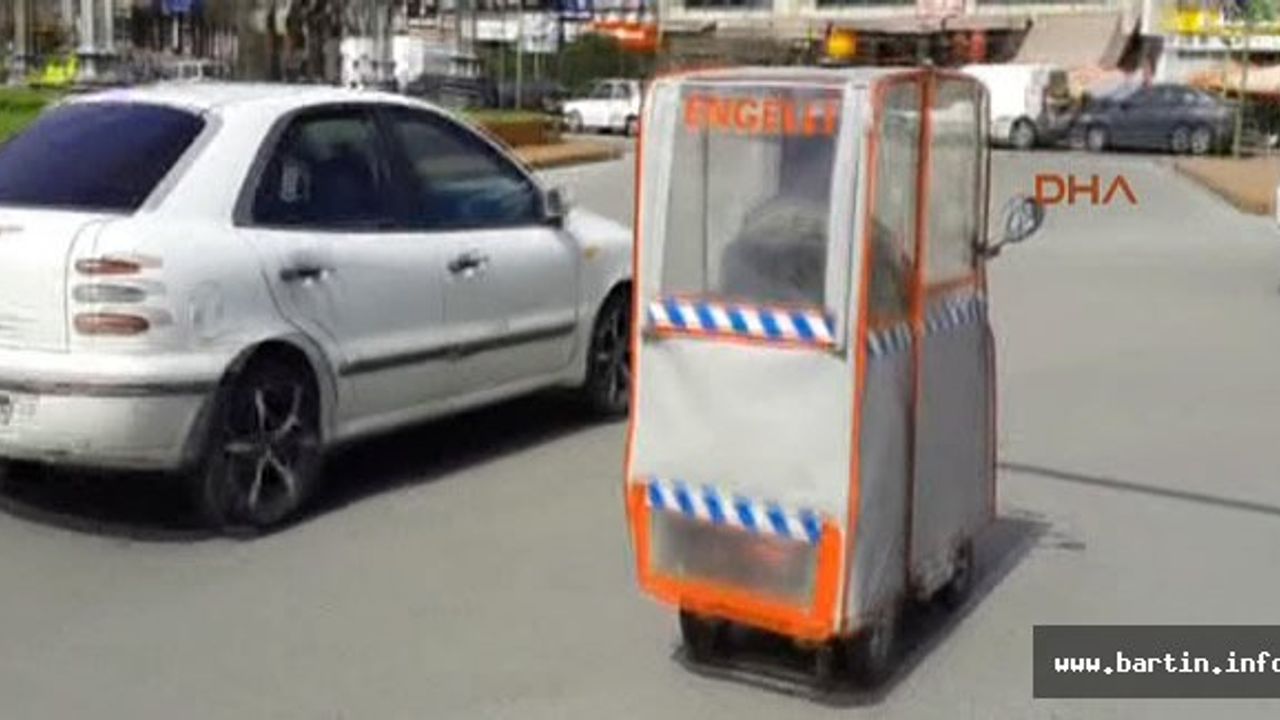 83 yaşındaki emeklinin engelli aracı ilgi gördü