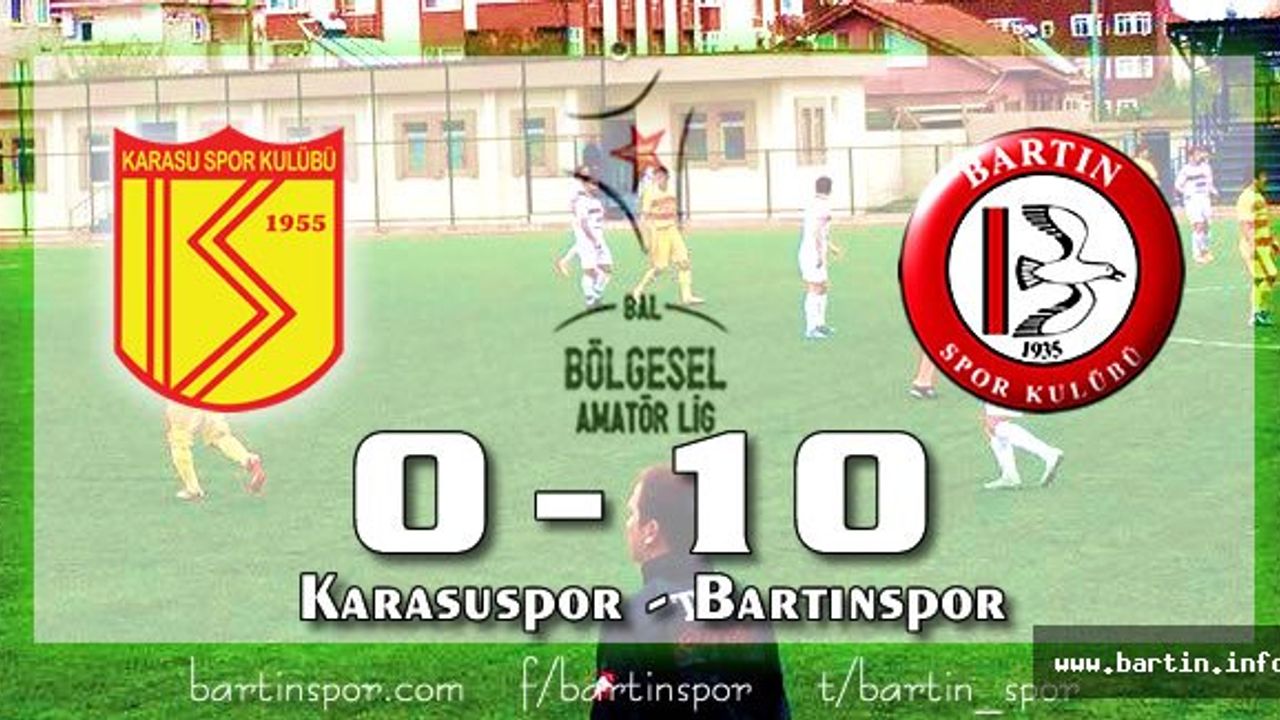 Lider Bartınspor Karasu'yu Topa Tuttu: 10-0
