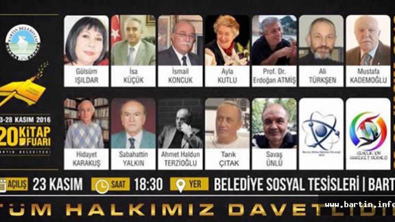 20. Bartın Kitap Fuarı Başlıyor