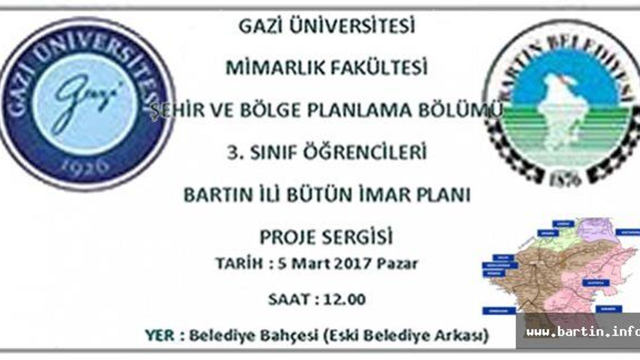 Öğrencilerden Bartın İmar Planı Proje Sergisi