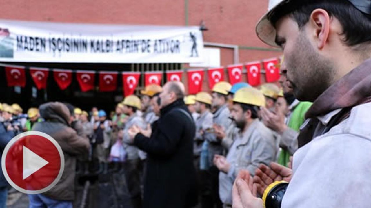 Madenciler, Mehmetçik için dua edip kurban kesti