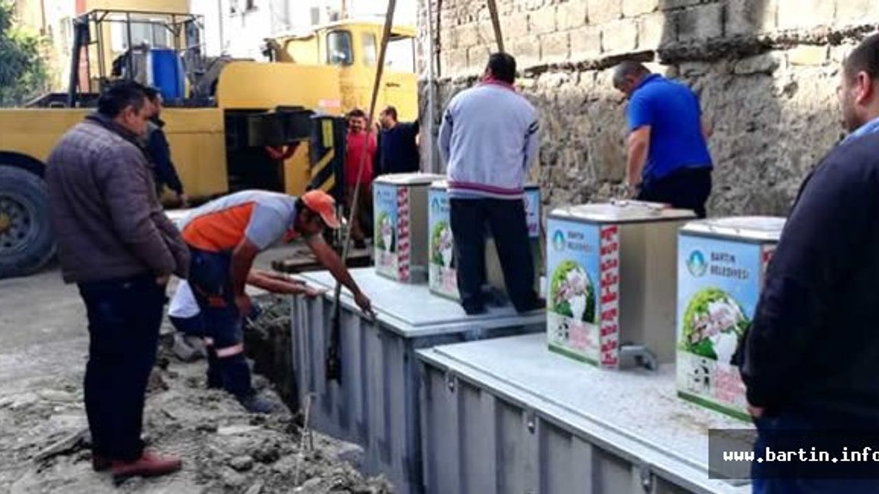 Çöp konteynerleri yer altına alınıyor