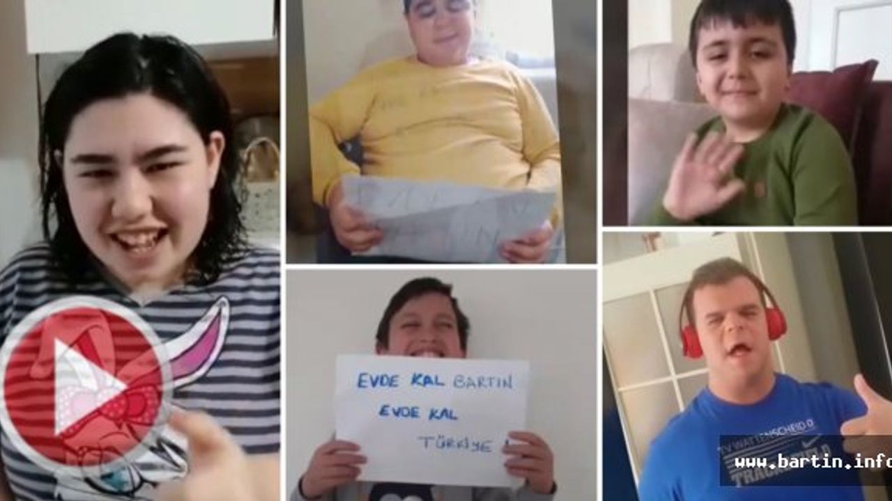 Engelli Öğrencilerden Evde Kal Bartın Mesajı