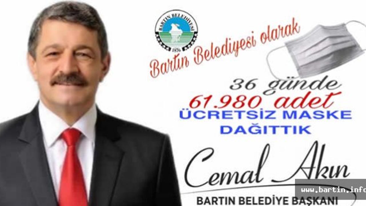Vatandaşa 62 Bin Adet Ücretsiz Maske