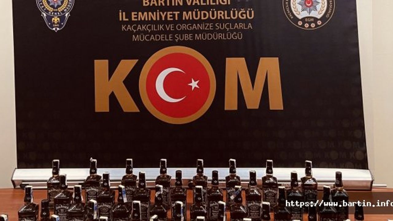 Amasra’da 45 Şişe Kaçak İçki Ele Geçirildi