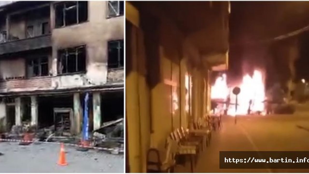 Market Yangınında Bina Kül Oldu