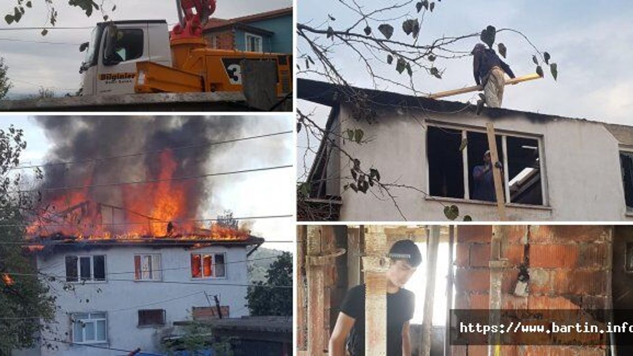 Köylüler Evi Yanan Komşuları İçin Seferber Oldu