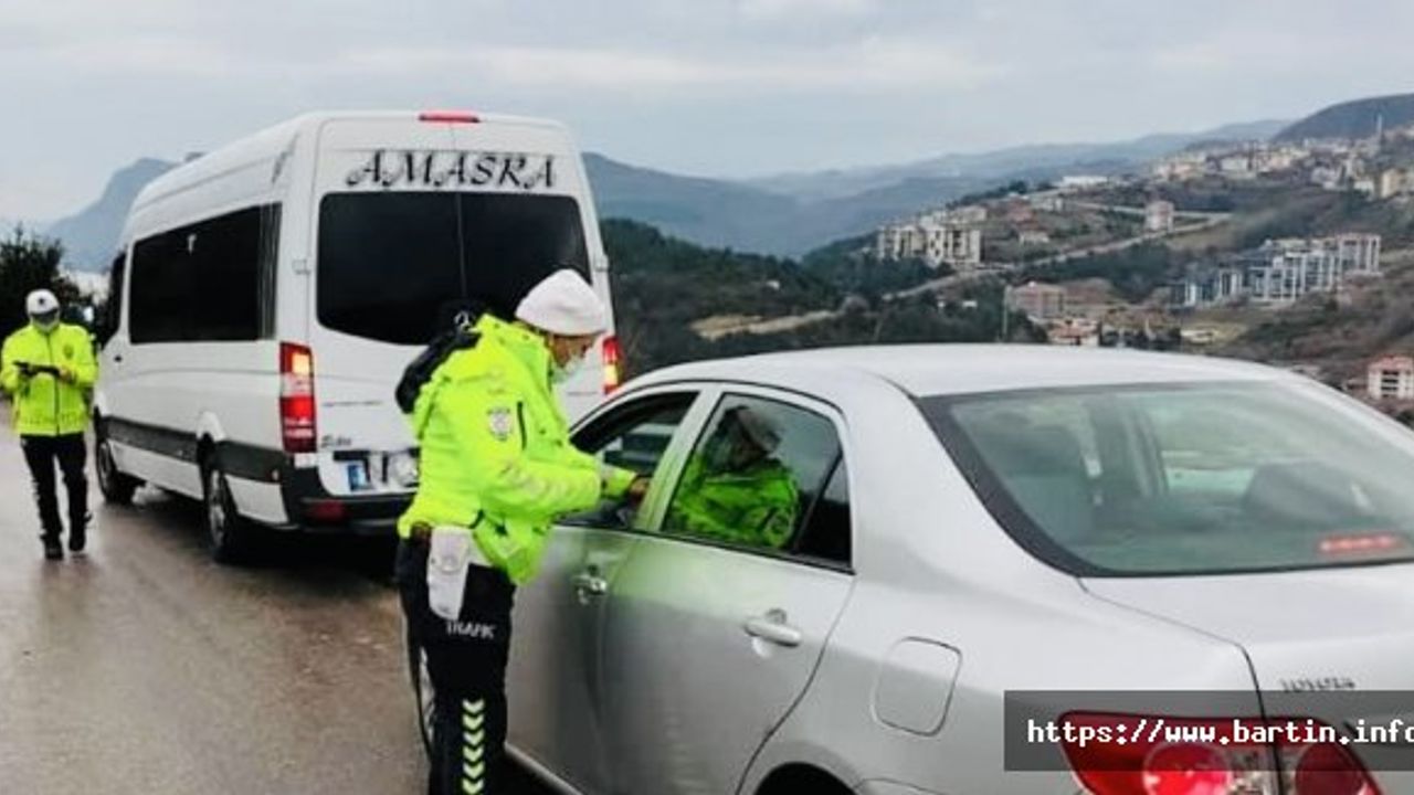 Bartın’da 318 Araç ve 530 Şahsa Ceza
