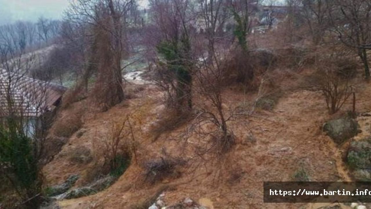 Bartın'da Bir Çok Noktada Heyelan