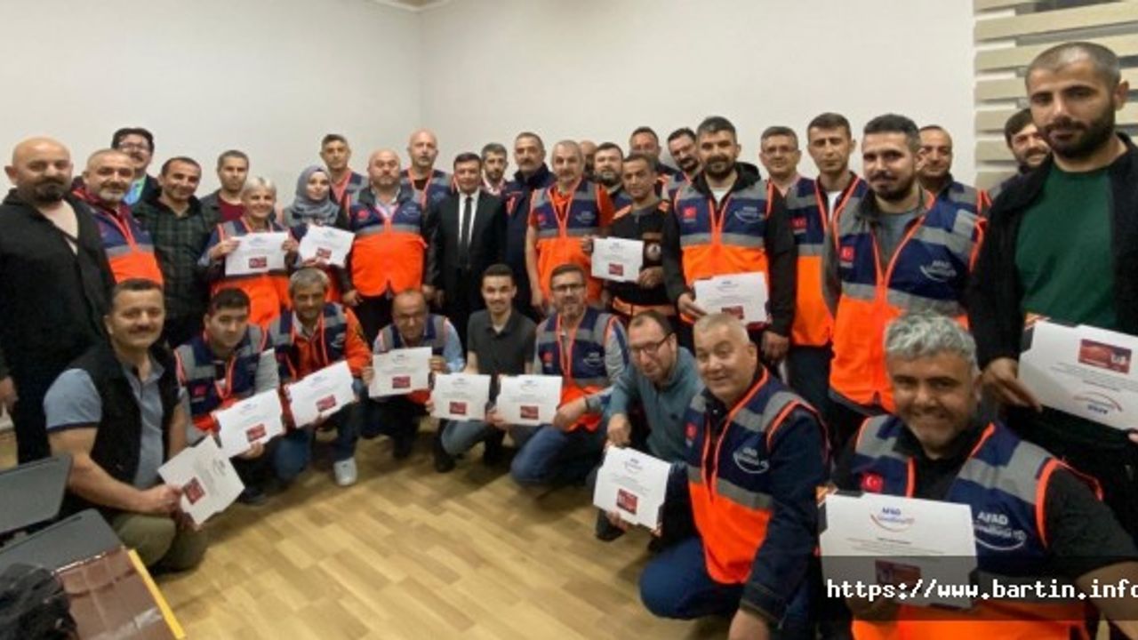 Bartın'da 61 AFAD Gönüllüsü Akredite Oldu