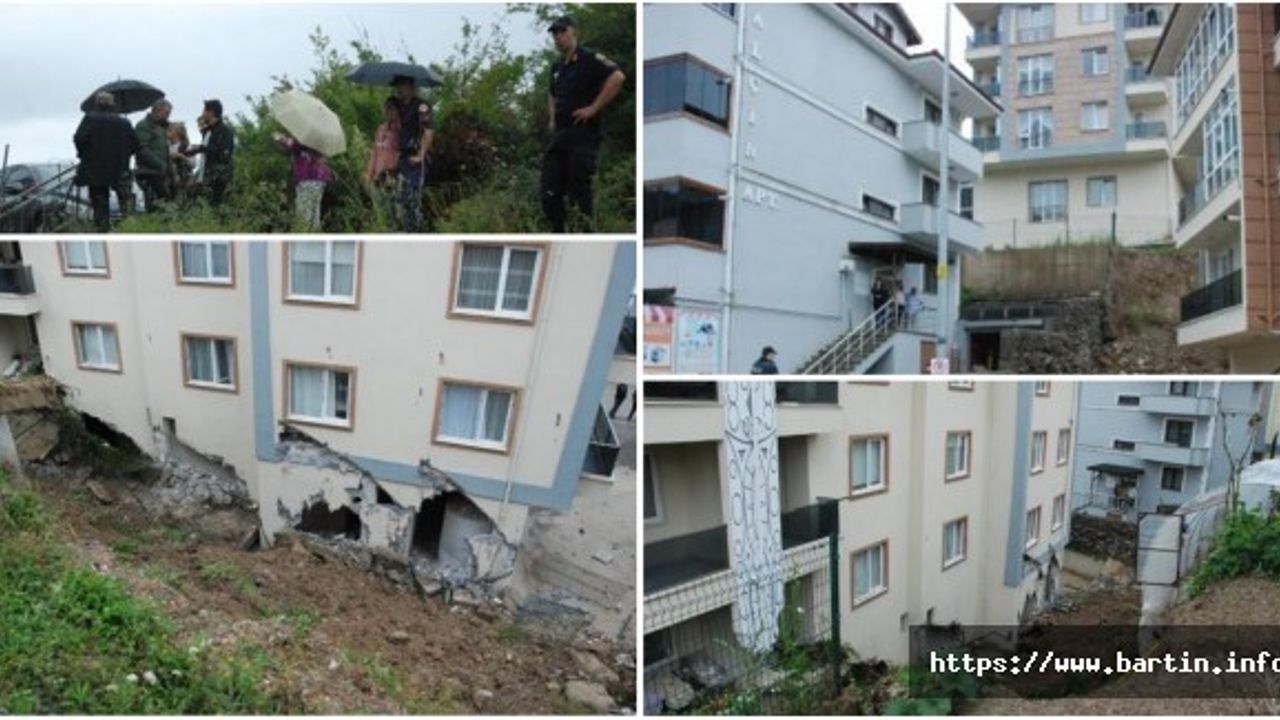 İstinat Duvarı Çöktü, 3 Bina Boşaltıldı