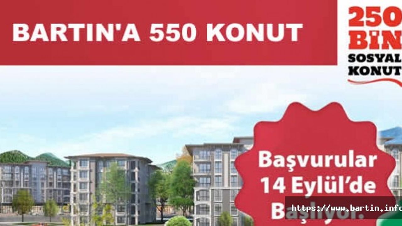 250 Bin Konuttan Bartın'ın Payına 550