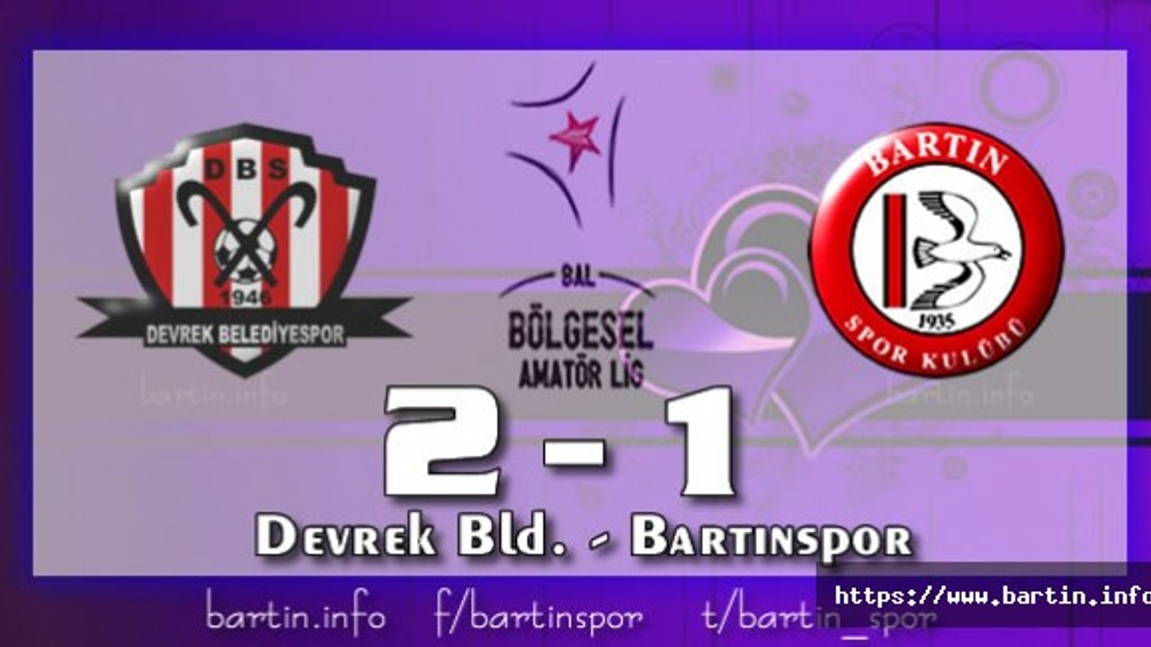 Bartınspor, Devrek'ten Eli Boş Dönüyor: 2-1