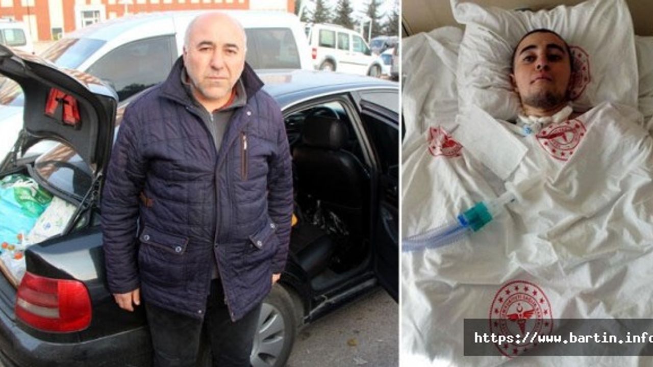 5 Ay Otomobilinde Refakat Ettiği Oğlunu Toprağa Verdi
