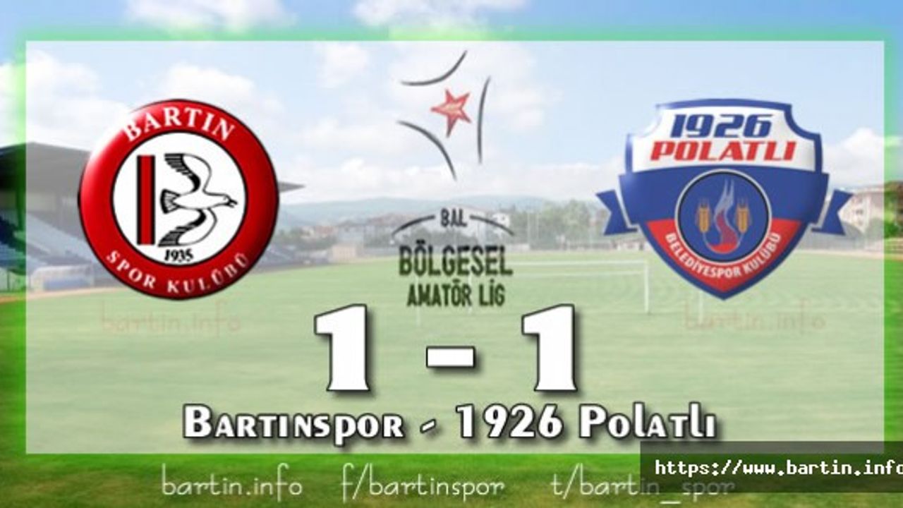 Bartın'da Hakem Skandalı: 1-1