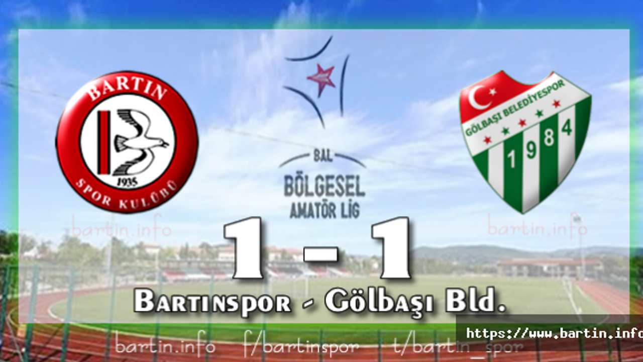 Bartınspor Avantajı Kullanamadı: 1-1