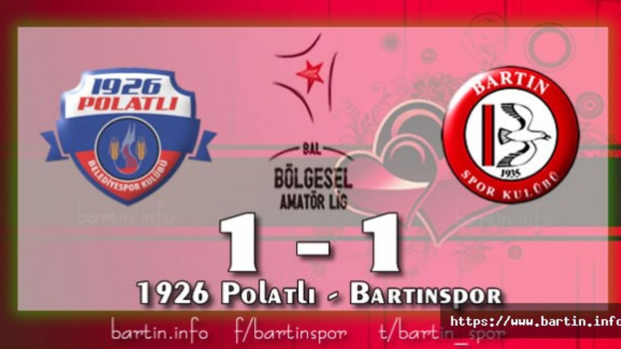 Bartınspor Ankara'dan 1 Puanla Dönüyor