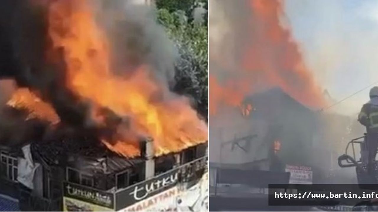 2 Katlı Ahşap Ev Alevlere Teslim