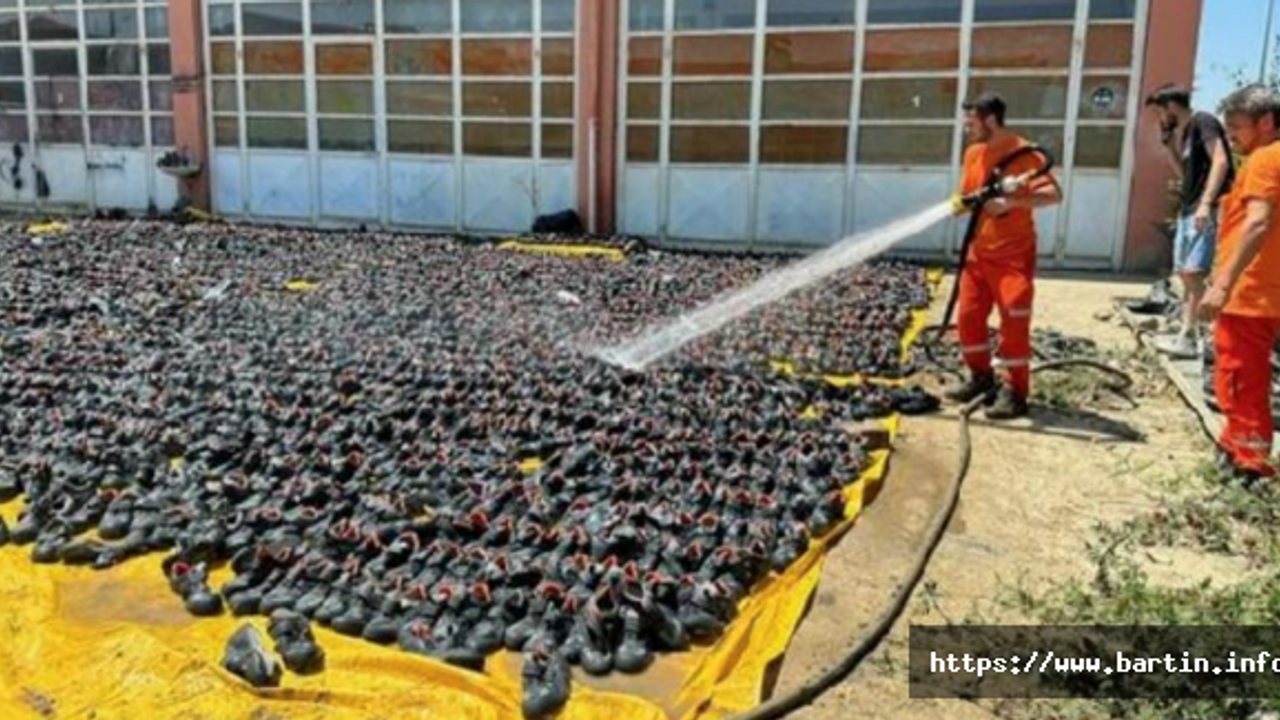 Sele Giden 45 Bin Ayakkabıdan 22 Bini Kurutuluyor