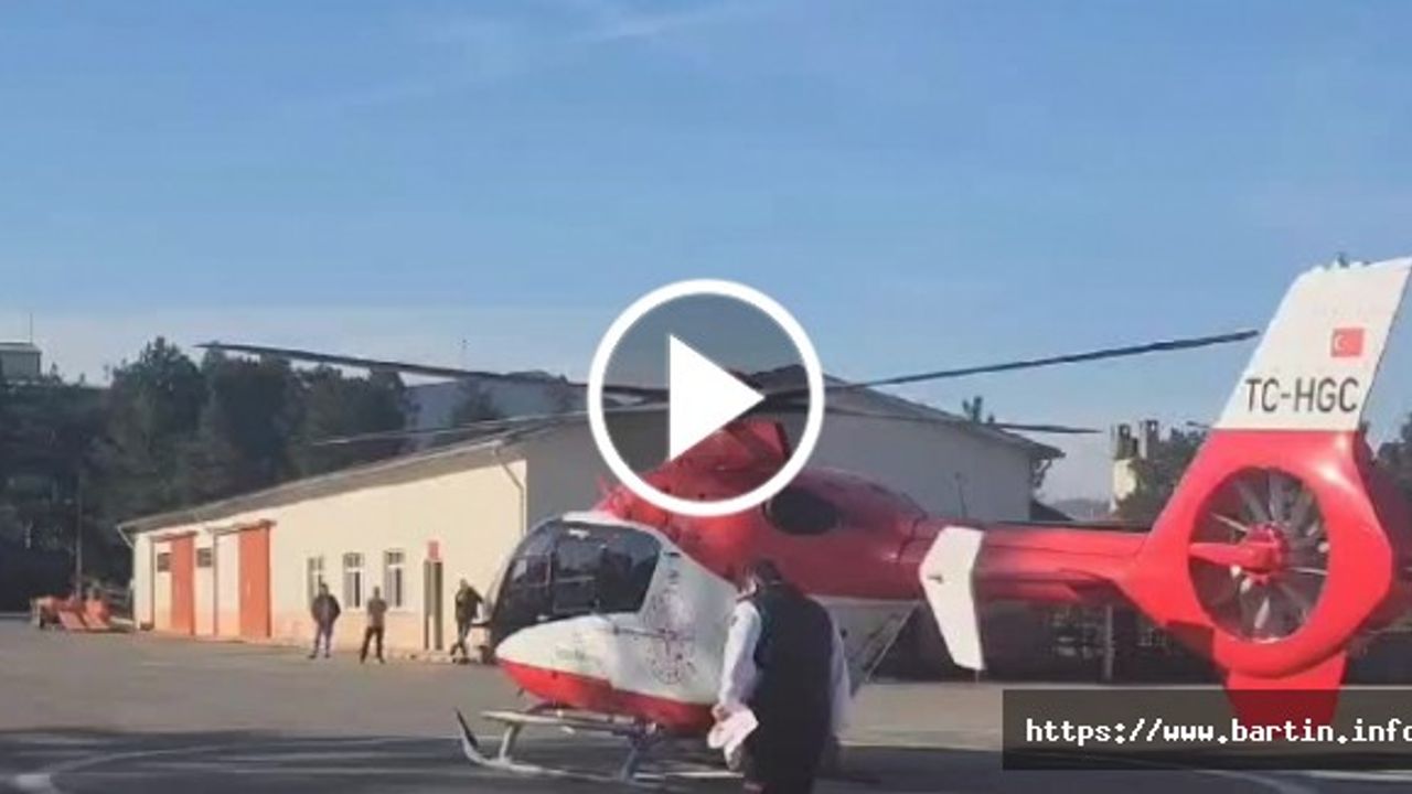 Ambulans Helikopter Uzvu Kopan Vatandaş İçin Havalandı