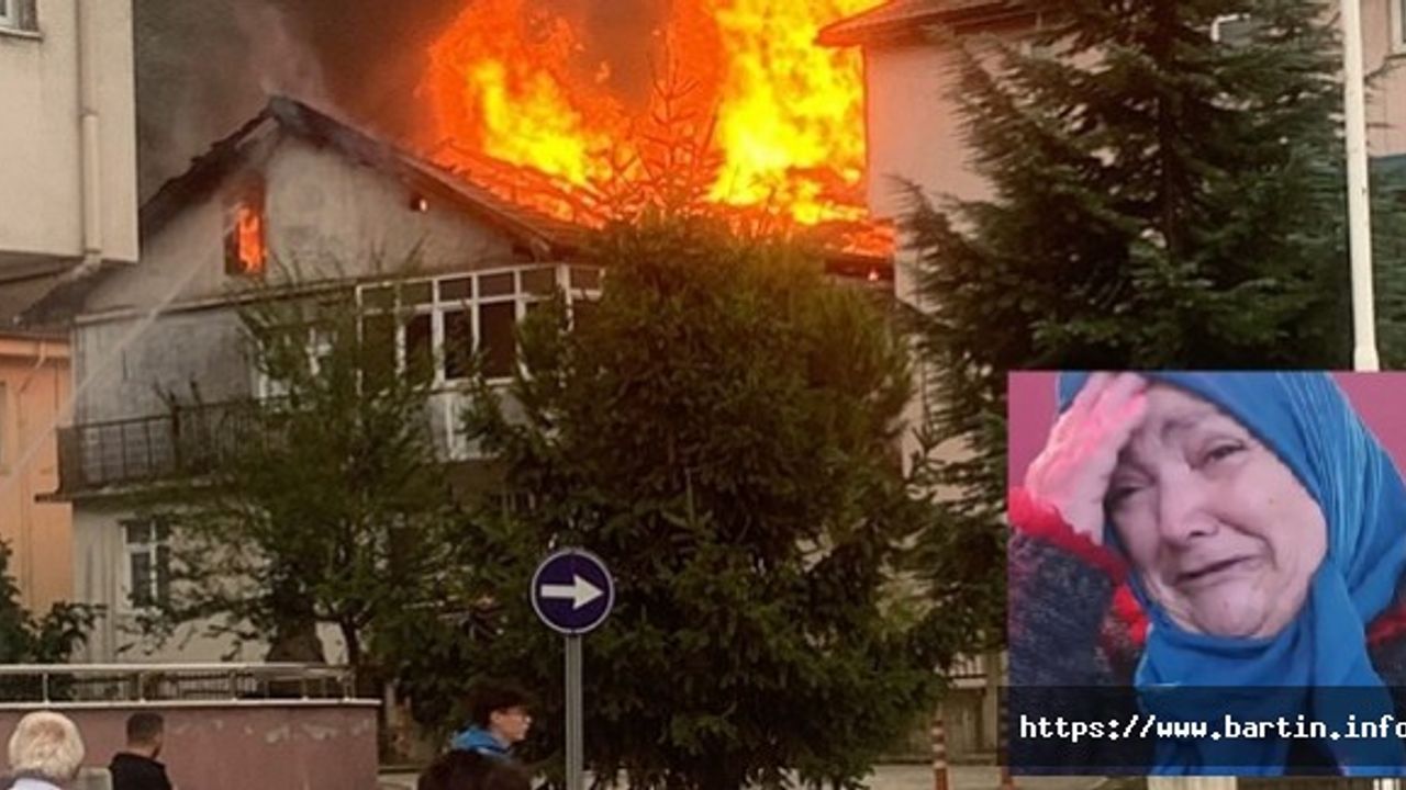 Yangında mahsur kalan yaşlı kadını askerler kurtardı