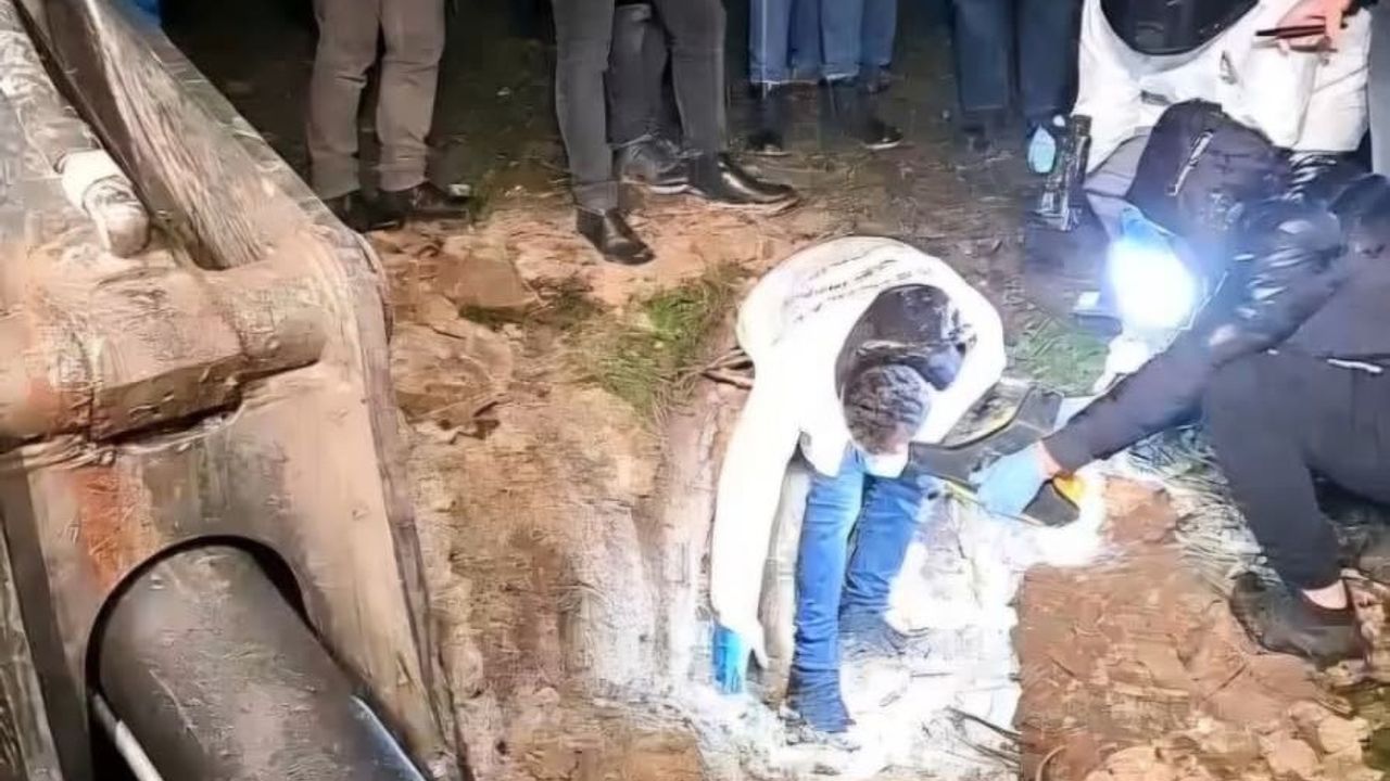 Mezarlığa gömülen esrarengiz paket mahalleyi ayağa kaldırdı