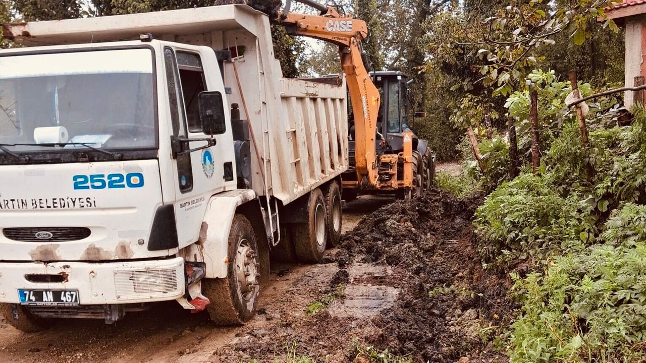 Bartın’da Altyapı Çalışmaları Hız Kesmeden Devam Ediyor