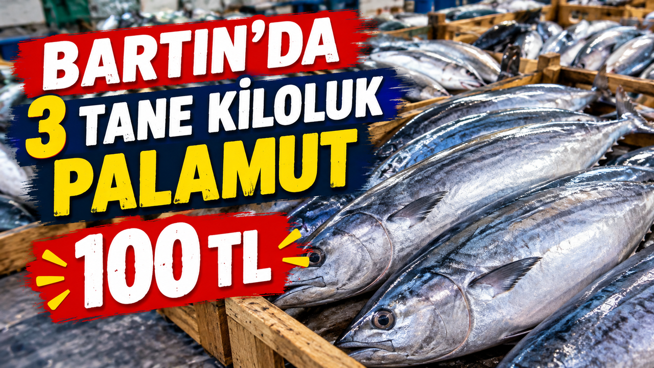 Bartın’da 3 adet kiloluk palamut 100 TL