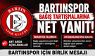 Bartınspor Bağışı Polemiğinde Ortak Bildiri