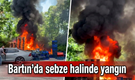 Sebze ve Meyve Hali'nde Korkutan Yangın