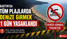Bartın’da Tüm Plajlarda Denize Girmek 1 Gün Yasaklandı