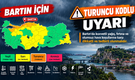 Bartın İçin Turuncu Kodlu Yağış Uyarısı!