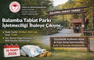 Balamba Tabiat Parkı 442 bin TL'ye İhaleye Çıkıyor