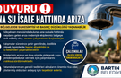 Bartın’da Ana Su İsale Hattında Arıza