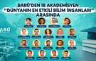 Bartın'dan 18 Akademisyen Dünyanın En Etkilileri Arasında