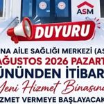 Tuna Mahallesi Aile Sağlığı Merkezi Taşınıyor