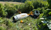 Beton Mikseri Şarampole Yuvarlandı: Sürücü Yaralandı