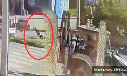 Yaya geçidinde otomobilin çarptığı çocuk metrelerce savruldu