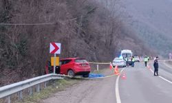 Şarampole devrilen otomobilin sürücüsü öldü