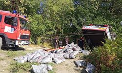 Yardım kömürü dağıtan kamyon şarampole uçtu: 2 ölü, 1 yaralı